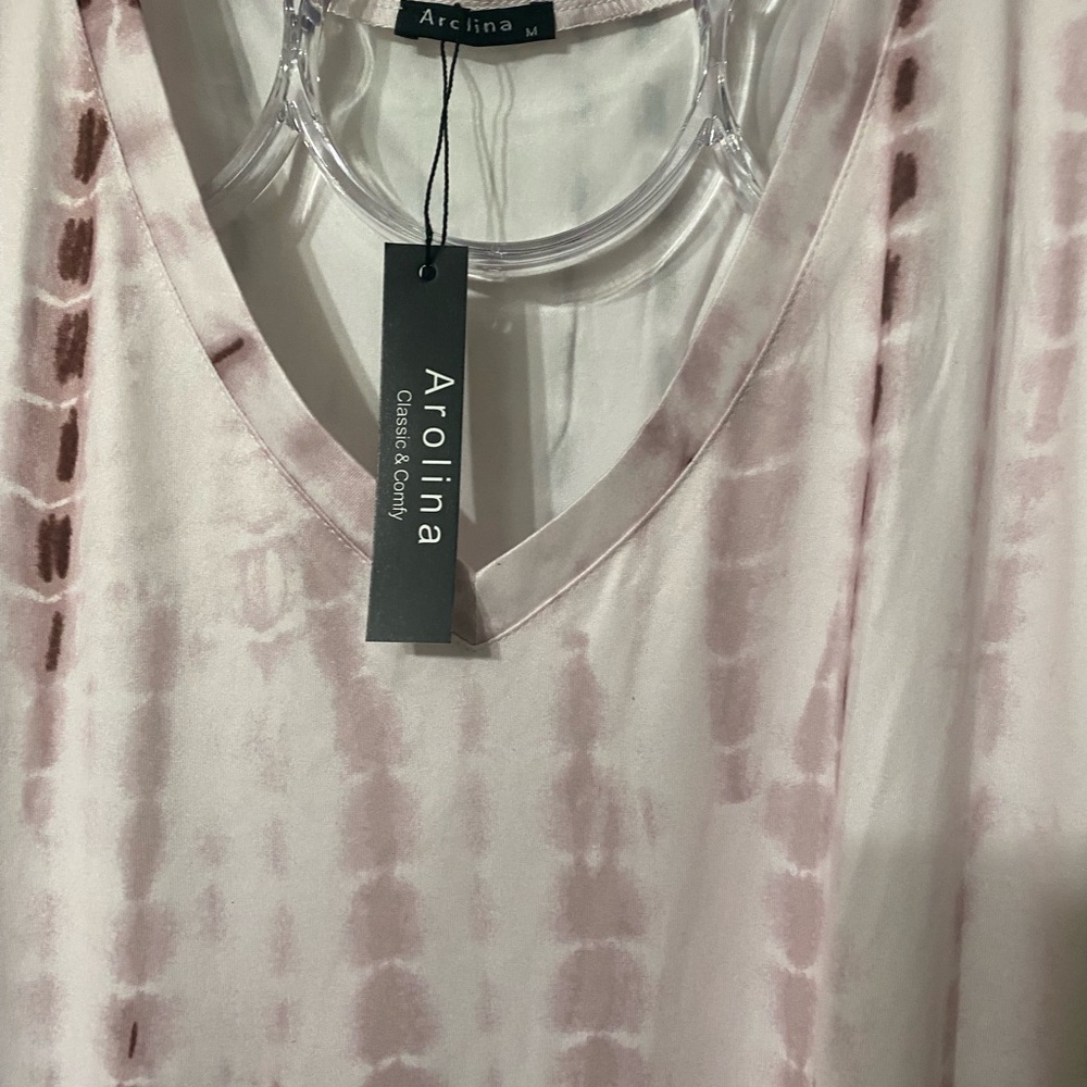 Women's Pink Tie-Dye Top